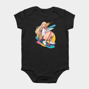 Skateboard Girl Baby Bodysuit